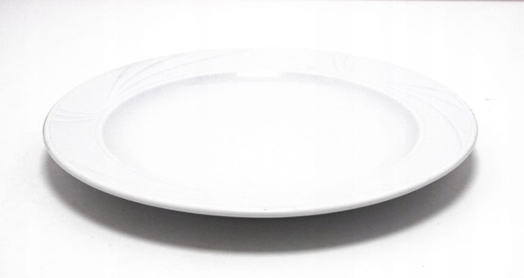 STARY PORCELANOWY BIAŁY TALERZ LUBIANA