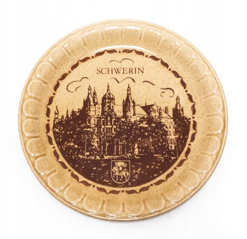 STARY PORCELANOWY TALERZ SCHWERIN, NIEMCY