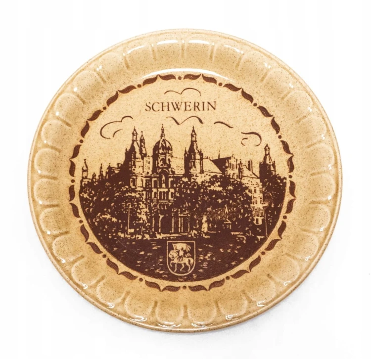 STARY PORCELANOWY TALERZ SCHWERIN, NIEMCY