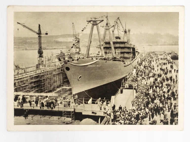 GDYNIA - STOCZNIA IM. KOMUNY PARYSKIEJ, STATEK FRANCESCO NULLO 1964