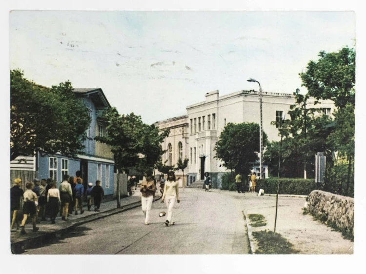 USTRONIE MORSKIE - FRAGMENT OSIEDLA Z DOMEM FWP POMORZANKA 1967