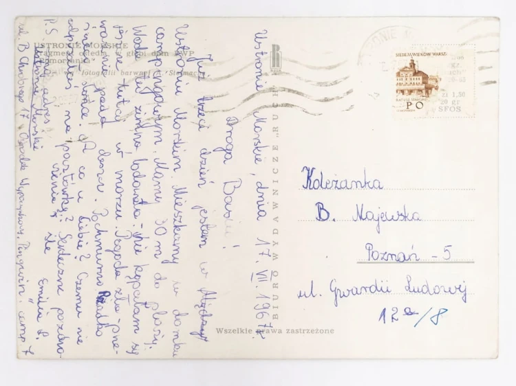 USTRONIE MORSKIE - FRAGMENT OSIEDLA Z DOMEM FWP POMORZANKA 1967