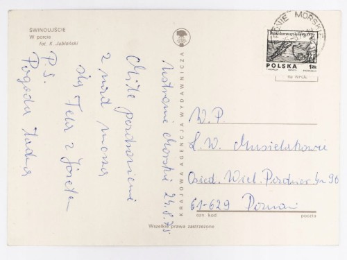 ŚWINOUJŚCIE - WIDOK NA PORT 1975 PRL