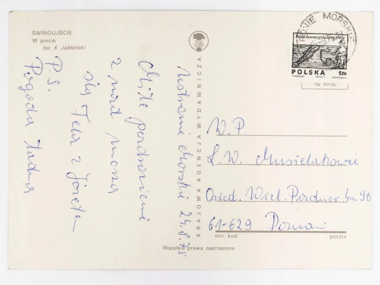 ŚWINOUJŚCIE - WIDOK NA PORT 1975 PRL