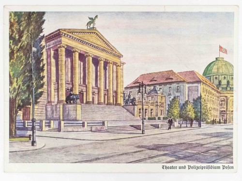 POZNAŃ - GROSSES HAUS OBECNIE TEATR WIELKI OKUPACJA NIEMIECKA II WŚ