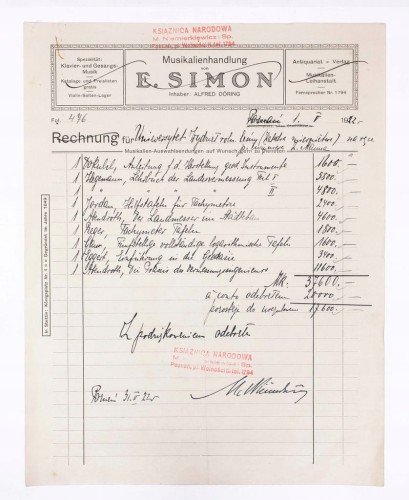 STARY RACHUNEK - KSIĘGARNIA M. NIEMIERKIEWICZ, E. SIMON, POZNAŃ 1922