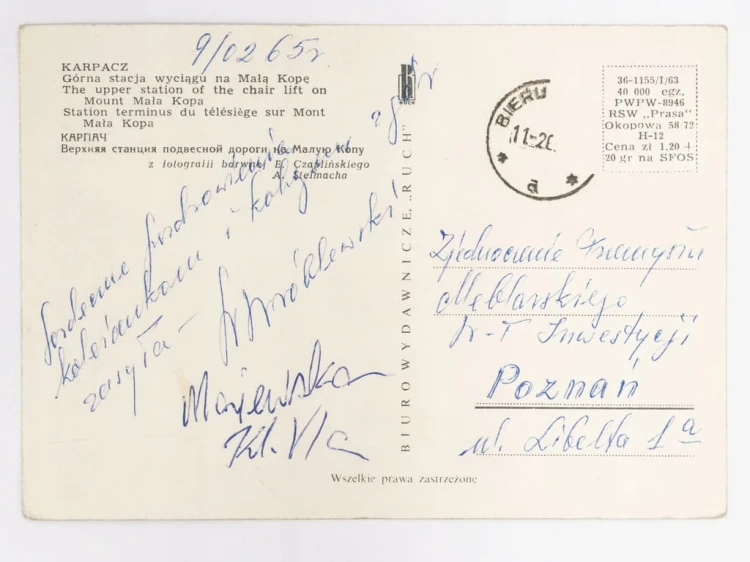 KARPACZ - GÓRNA STACJA WYCIĄGU NA MAŁĄ KOPĘ 1965