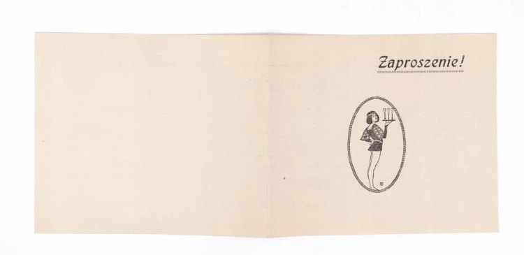 ZAPROSZENIE NA BAL MASKOWY UCZELNI K. MARCINKOWSKIEGO, POZNAŃ APOLLO 1923
