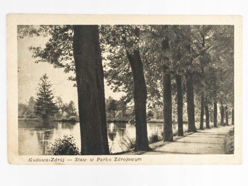 KUDOWA-ZDRÓJ - STAW W PARKU ZDROJOWYM 1949 PRL