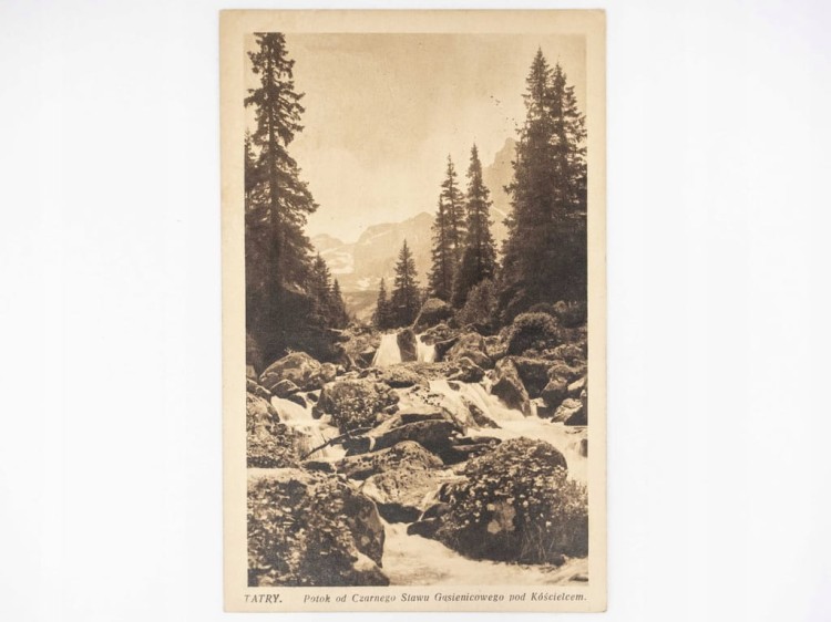 TATRY - POTOK OD CZARNEGO STAWU GĄSIENICOWEGO POD KÓŚCIELCEM 1933