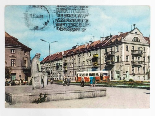 KALISZ - FRAGMENT PLACU JANA KILIŃSKIEGO Z POMNIKIEM ADAMA ASNYKA 1971