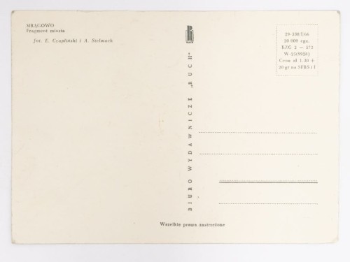 MRĄGOWO - FRAGMENT MIASTA 1966