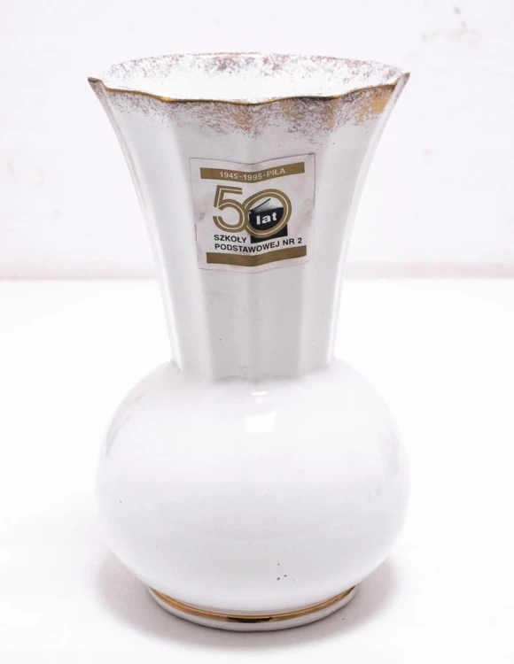 STARY PORCELANOWY WAZON - 50 LAT SZKOŁY PODSTAWOWEJ NR 2, PIŁA 1995