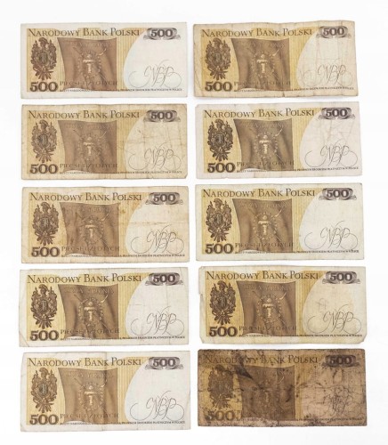 ZESTAW BANKNOTÓW PRL 500 ZŁ (nr 12)