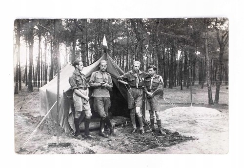 STARA FOTOGRAFIA - OBÓZ HARCERSKI, SIELINKO / OPALENICA 1930