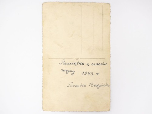 STARA FOTOGRAFIA - ZDJĘCIE DZIEWCZYNKI PAMIĄTKA Z CZASÓW WOJNY 1943