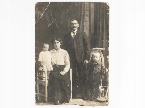 STARA FOTOGRAFIA - ZDJĘCIE RODZINNE POZNAŃ 1916