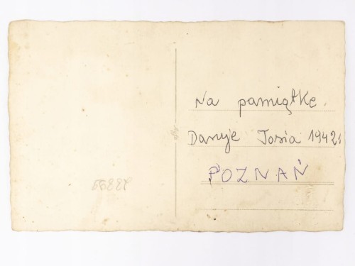 STARA FOTOGRAFIA - KOBIETA W FUTRZE POZNAŃ 1942
