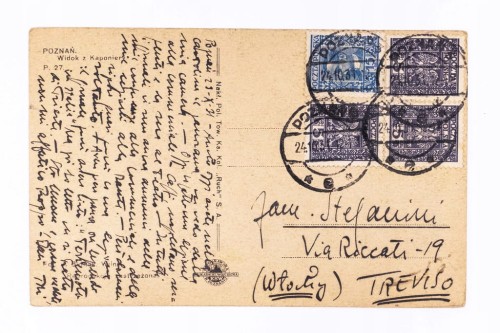 POZNAŃ - WIDOK Z KAPONIERY, BANK, ZAMEK 1931