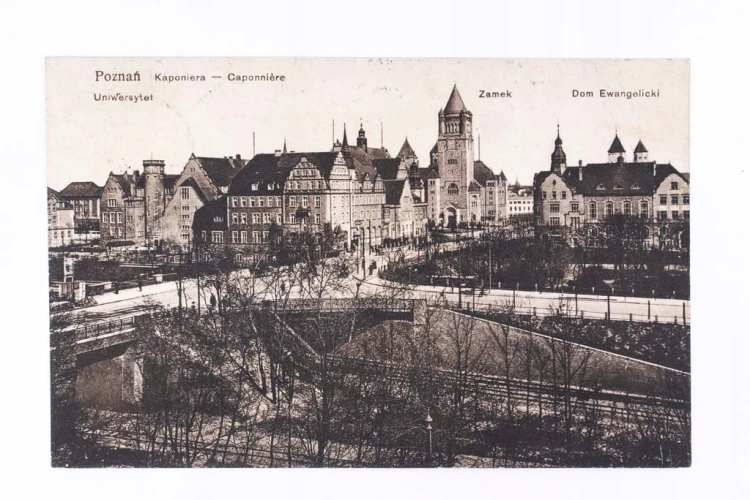POZNAŃ - KAPONIERA, ZAMEK, UNIWERSYTET, DOM EWANGELICKI 1929
