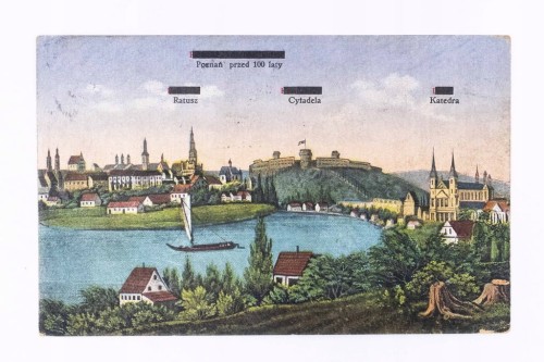 POZNAŃ - POZNAŃ PRZED 100 LATY, RATUSZ, CYTADELA, KATEDRA, WARTA 1929