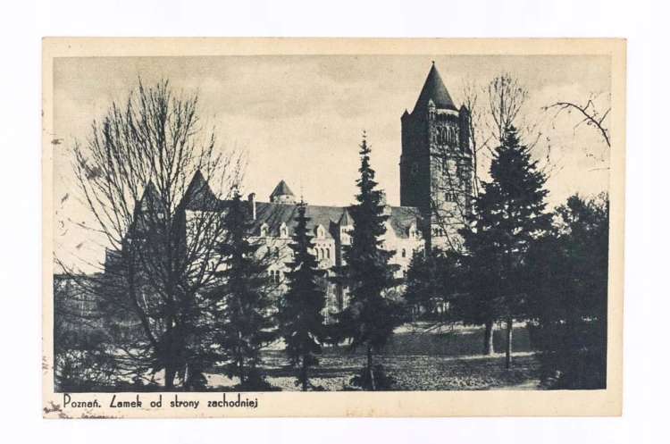 POZNAŃ - ZAMEK OD STRONY ZACHODNIEJ 1936