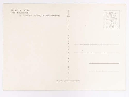 JELENIA GÓRA - PLAC RATUSZOWY 1968 PRL