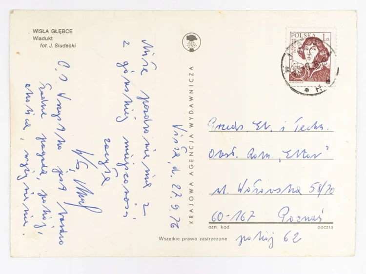 WISŁA - WIADUKT KOLEJOWY WISŁA-GŁĘBCE W ŁABAJOWIE 1976 PRL