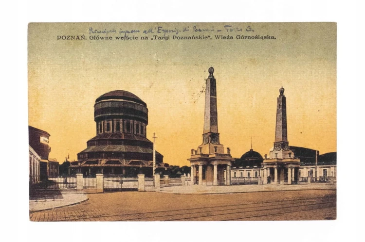 POZNAŃ - GŁÓWNE WEJŚCIE NA TARGI POZNAŃSKIE, WIEŻA GÓRNOŚLĄSKA 1928