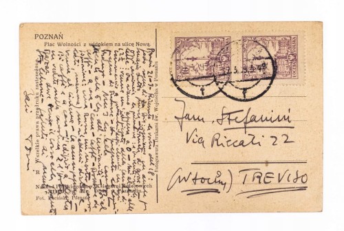 POZNAŃ - PLAC WOLNOŚCI, ULICA NOWA, SKLEPY, ROWER 1929
