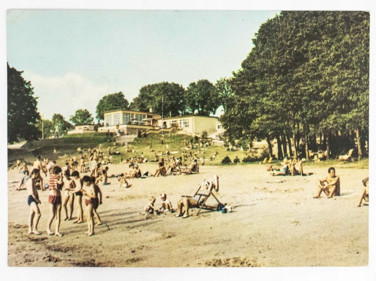 SIERAKÓW - OŚRODEK WYPOCZYNKOWY Z PLAŻĄ 1970 PRL