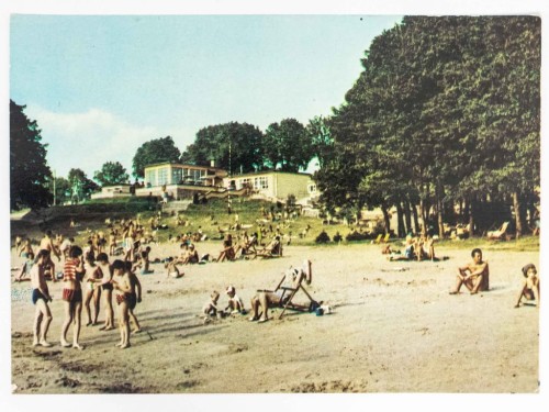 SIERAKÓW - OŚRODEK WYPOCZYNKOWY Z PLAŻĄ 1970 PRL