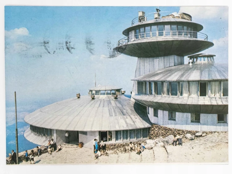KARKONOSZE - SCHRONISKO I OBSERWATORIUM METEOROLOGICZNE NA ŚNIEŻCE 1978 PRL