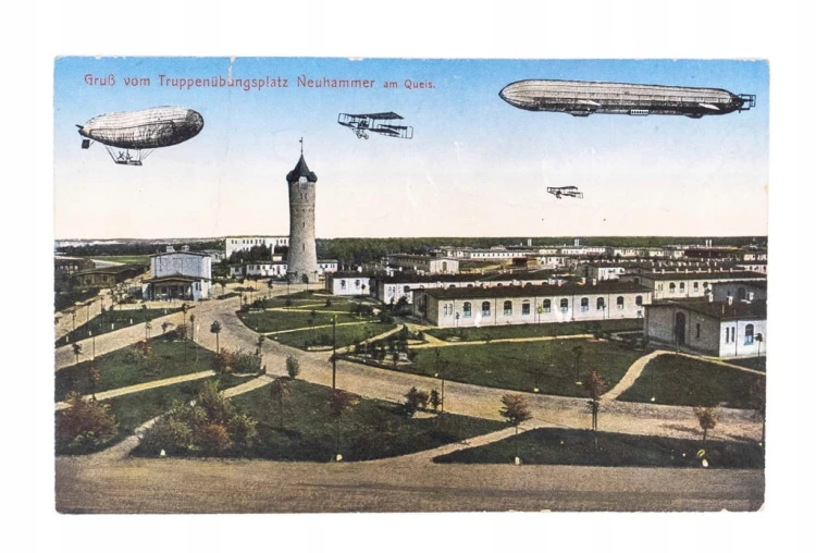 ŚWIĘTOSZÓW - POLIGON, WIEŻA CIŚNIEŃ, KOSZARY, STEROWIEC 1916 (WROCŁAW)