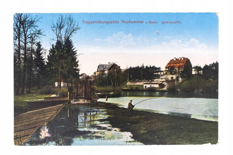 ŚWIĘTOSZÓW - POLIGON, ŻOŁNIERZ NA RYBACH 1914
