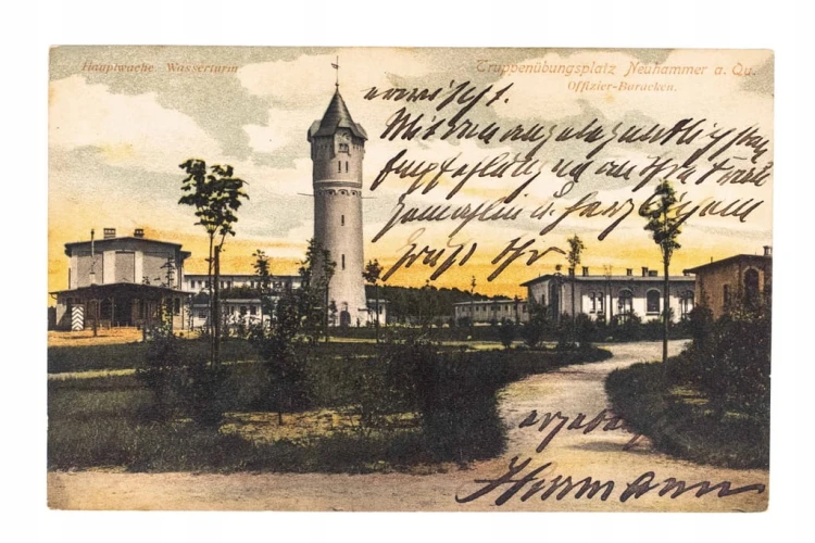 ŚWIĘTOSZÓW - POLIGON, WIEŻA CIŚNIEŃ, KOSZARY 1906 (GORZÓW WIELKOPOLSKI)