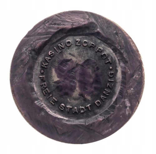 Sopot, Kasyno, żeton o nominale 50 guldenów bez herbów Gdańska i Sopotu