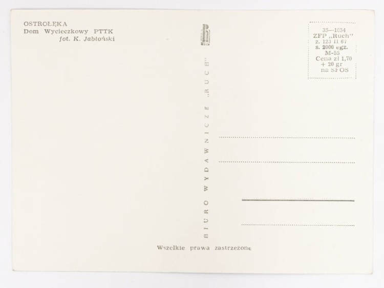 OSTROŁĘKA - DOM WYCIECZKOWY PTTK 1967 PRL