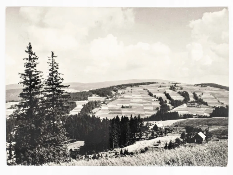 BESKID ŚLĄSKI - PANORAMA OKOLIC KONIAKOWA 1969 PRL