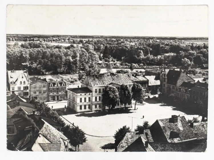 WOLSZTYN - PANORAMA Z RYNKIEM 1964 PRL