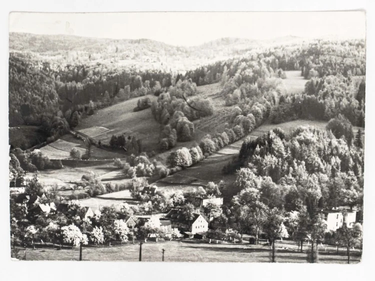 PIECHOWICE - PANORAMA GÓRSKA Z MIECHOWICAMI W GŁEBI 1965 PRL