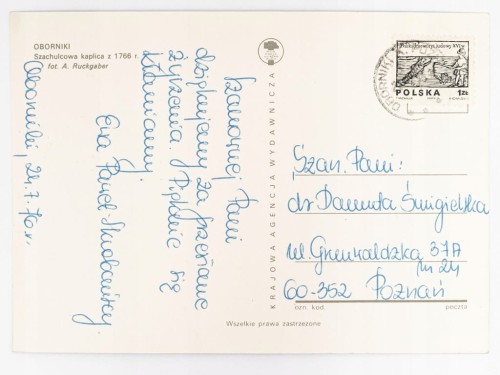 OBORNIKI - KAPLICA SZACHULCOWA KOŚCIÓŁ ŚWIĘTEGO KRZYŻA 1976 PRL