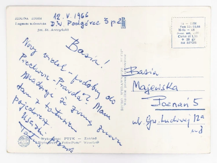JEDLINA-ZDRÓJ - PANORAMA Z KOŚCIOŁEM IM. RAFAŁA SZYBKIEGO 1966 PRL