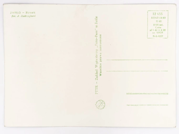 JASŁO - FRAGMENT RYNKU 1965 PRL