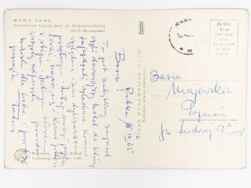 NOWY TARG - ZAJAZD PRZY UL. WAKSMUNDZKIEJ 1965 PRL