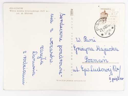 CZŁUCHÓW - WIEŻA ZAMKU KRZYŻACKIEGO 1967 PRL