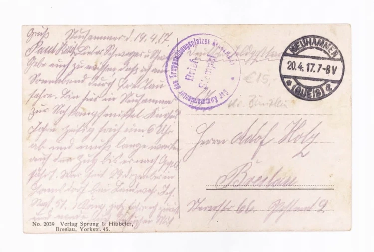 ŚWIĘTOSZÓW - POLIGON, POCZTA, MIASTO, SKLEPY 1917 (WROCŁAW)