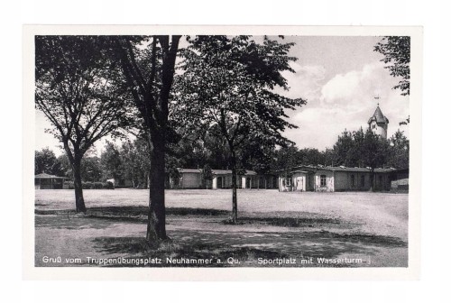 ŚWIĘTOSZÓW - POLIGON, WIEŻA CIŚNIEŃ, KOSZARY, PLAC SPORTOWY 1933