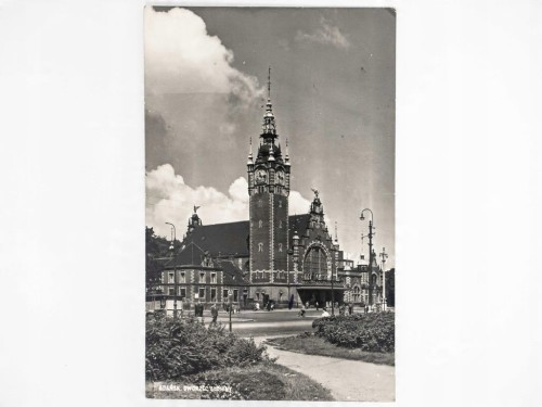 GDAŃSK - DWORZEC GŁÓWNY PKP LATA 50. / 60. PRL