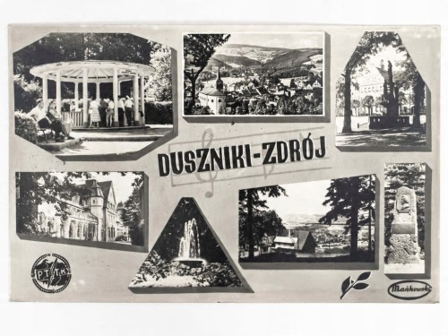 DUSZNIKI-ZDRÓJ - KOLAŻ ZDJĘĆ Z MIEJSCOWOŚCI LATA 50. / 60. PRL
